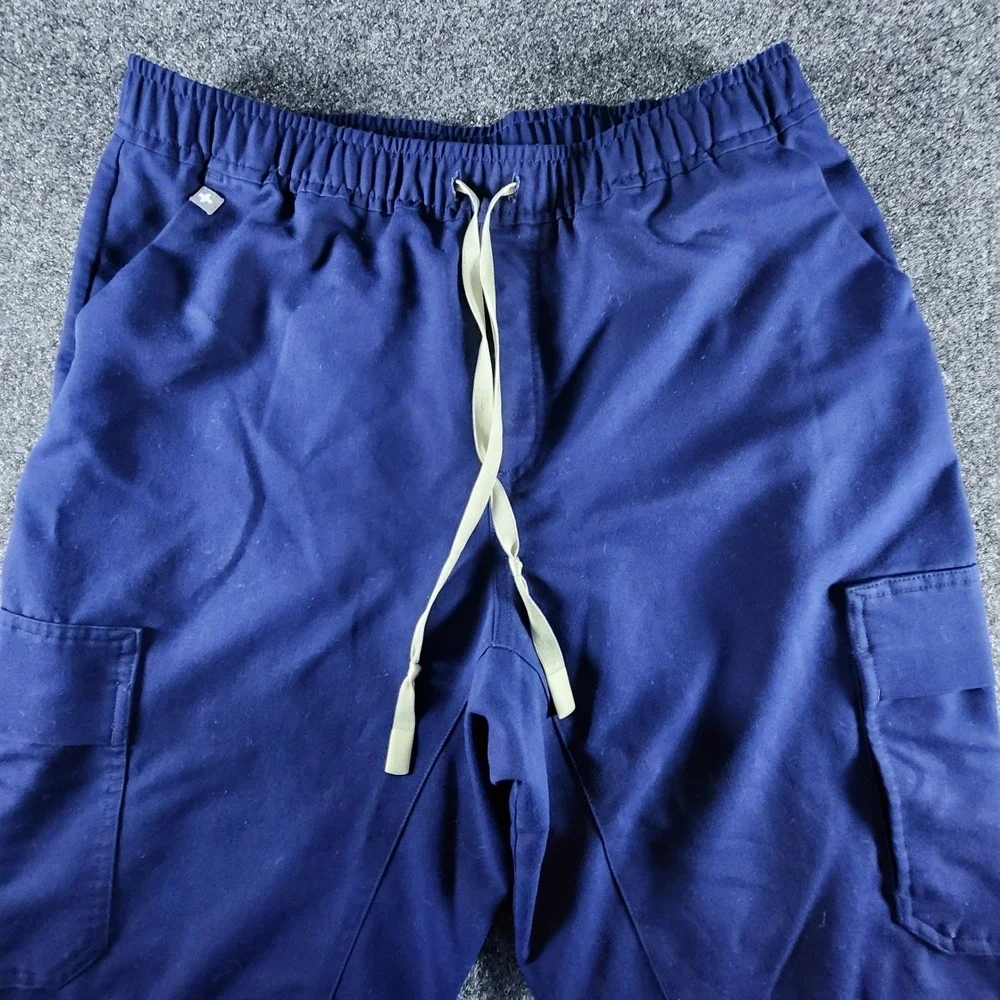 FIGS Mens Navy Blue Tansen Jogger Scrub Pants Cargo Technical Collection L/S